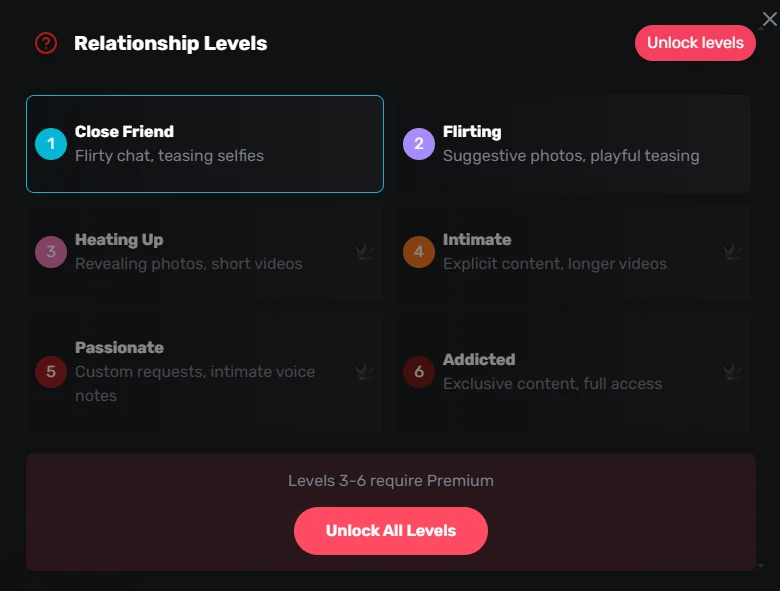 Flirti AI Review: I Tested It for 2 Weeks (My Honest Take) 8 Six Levels of Realistic Chat Flirti AI