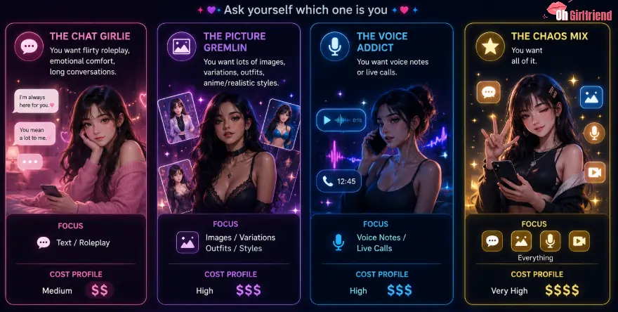 AI Girlfriend Tokens vs Credits Pricing Guide 2026 4 AI Girlfriend Usage Style