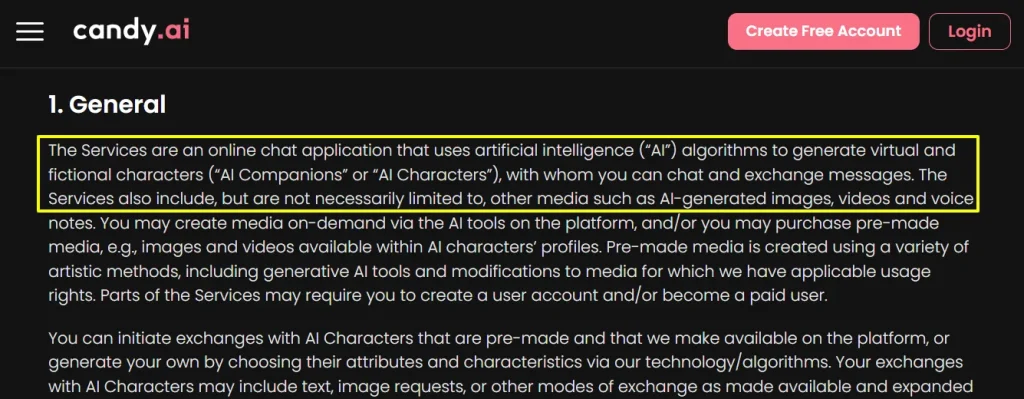 AI Companion App Terms of Service: What You're Really Agreeing To 7 Candy AI TOS
