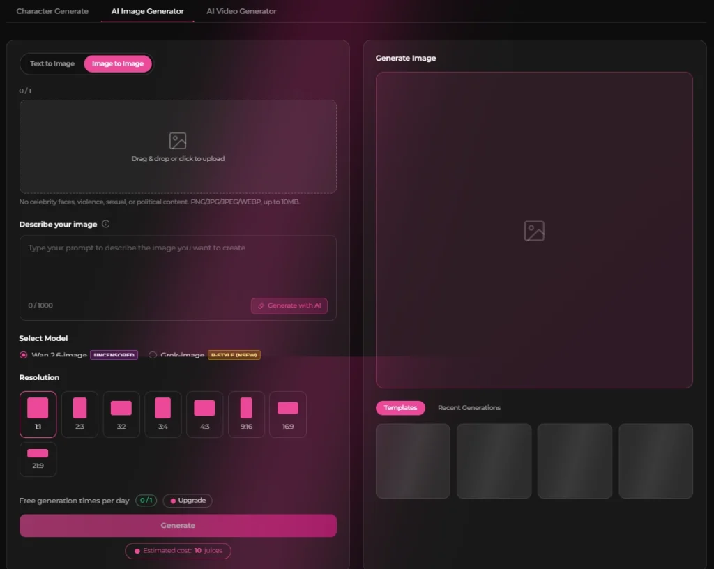 CharaxAI Review 2026: The NSFW AI Filter Test Results 5 CharaxAI Image Generator