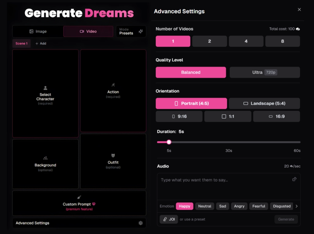 Candy AI vs OurDream AI 2026: Full Feature Comparison 12 OurDream AI Video Generator