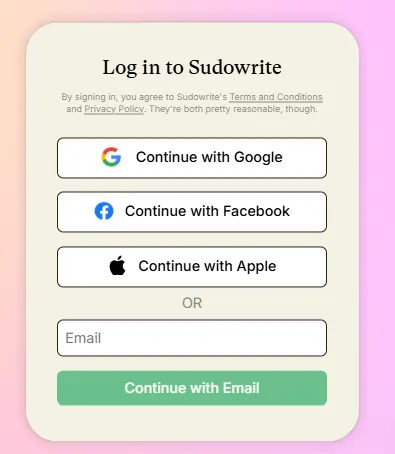 How to Write a Romance Novel With Sudowrite in 30 Days Flat 3 Sign Up on sudowrite.com