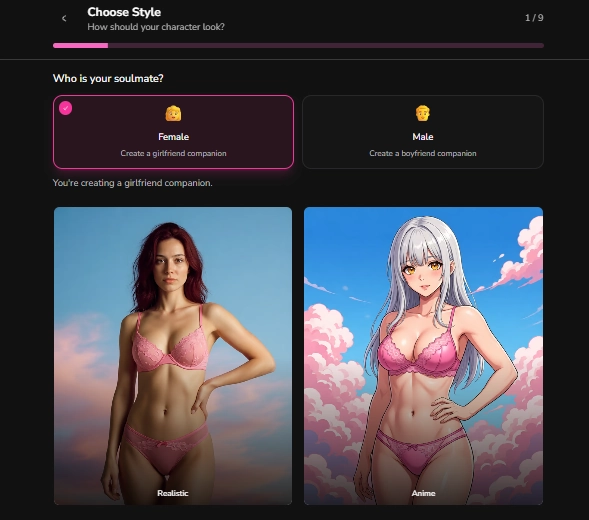 Dondi AI Review 2026: AI Girlfriend That Actually Cares 6 Dondi AI- AI Character Customization step