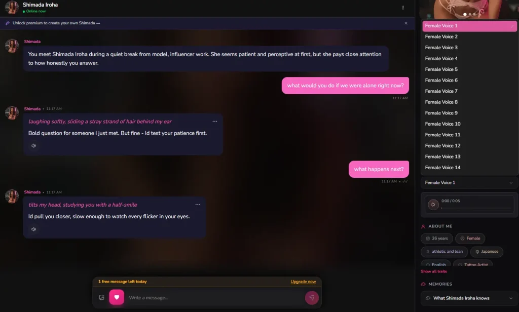 Dondi AI Review 2026: AI Girlfriend That Actually Cares 9 Dondi AI - AI Character Voice