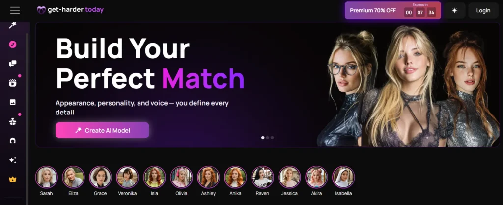 Get-Harder.today Review 2026 🔥 Hardcore AI Girlfriend App With $1.99 Lifetime Deal 6 Get-harder.today - Dashboard