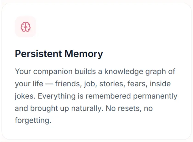 Kissable AI Review 2026: It Remembers More Than You Think 4 Kissable AI Persistent Memory