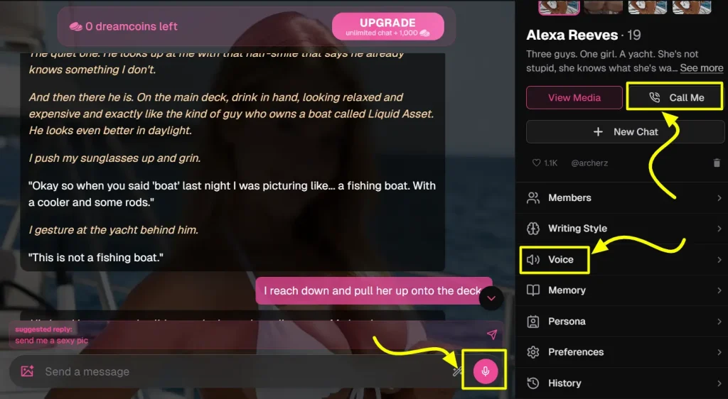 OurDream AI Review: The NSFW Platform Dominating 2026 13 Ourdream AI - Voice and Call Feature