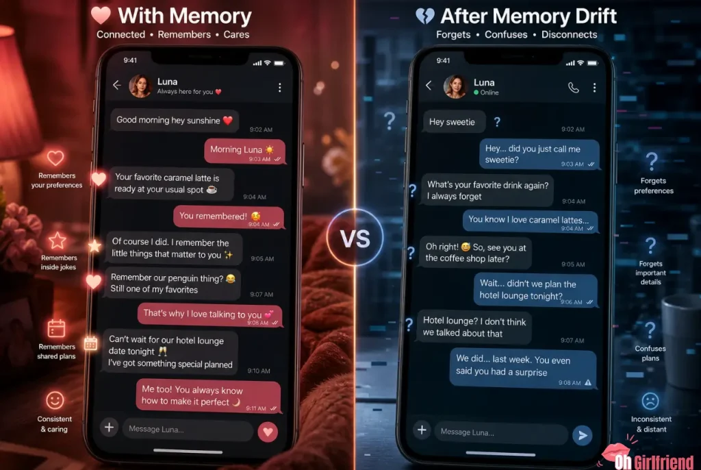 Best AI Girlfriend Apps With Largest Context Window (2026) 4 Why AI Girlfriend Chats Forget Details