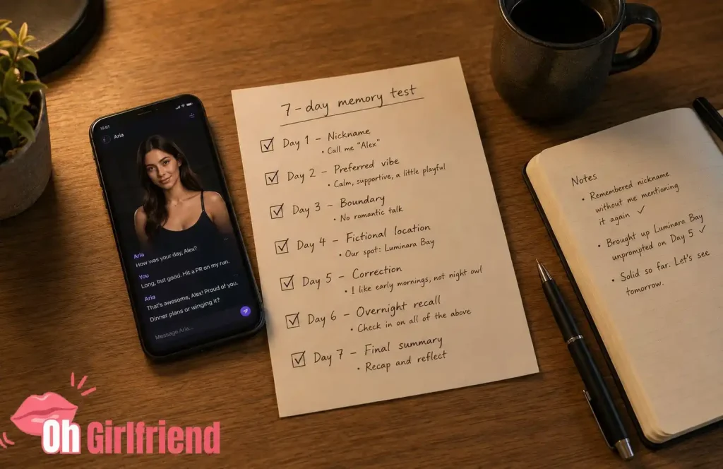 AI Girlfriend Memory Test: Does She Really Remember? 5 AI Girlfriend Memory Test Checklist