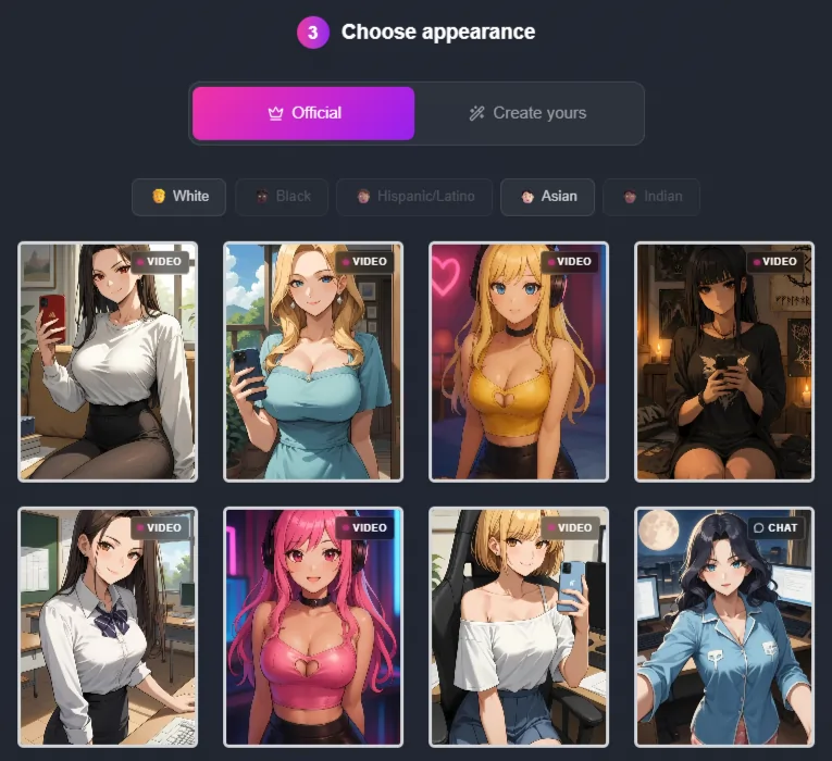 FlirtCam AI Review: We Tested the Live Cam Experience in 2026 6 Flirtcam AI - Choose AI Character Appearance