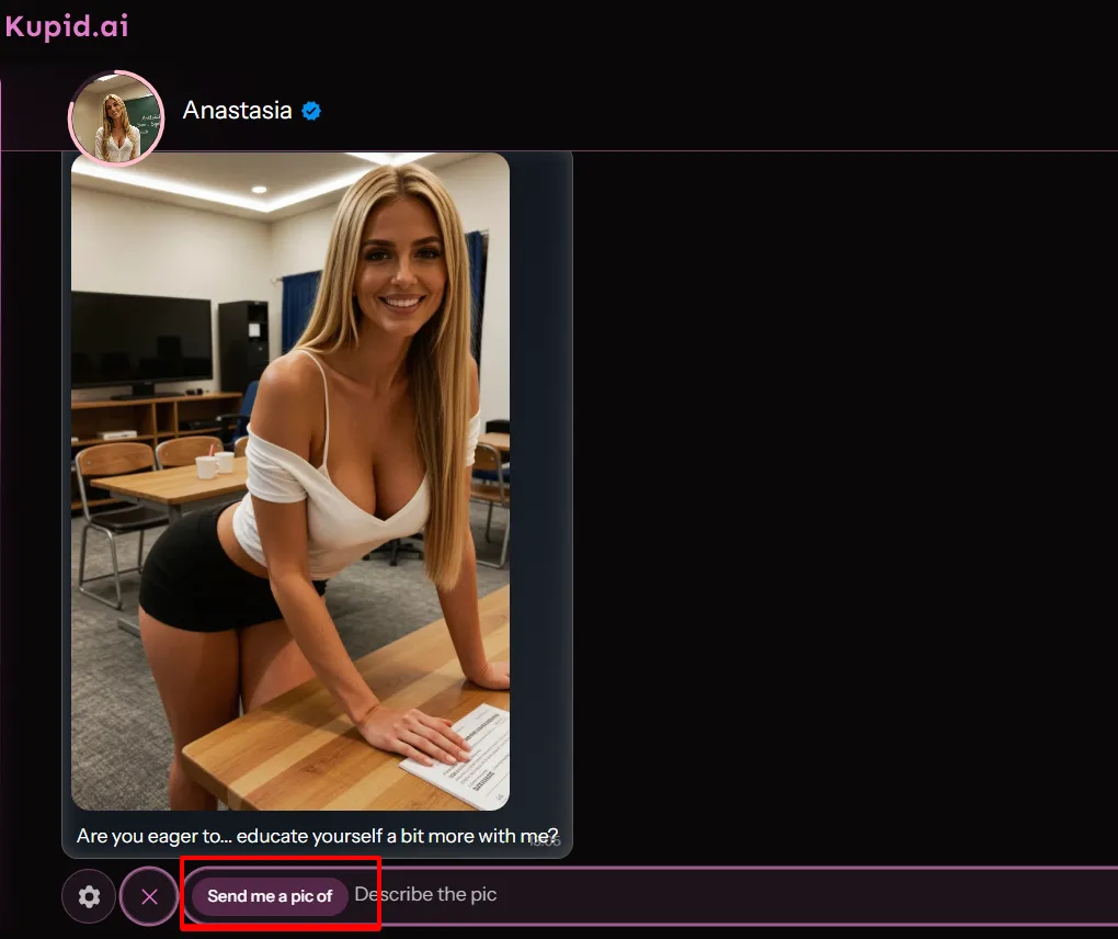 Kupid AI NSFW Images Review 2026: Are the Pics Worth It? 3 Kupid AI - Inchat image Request