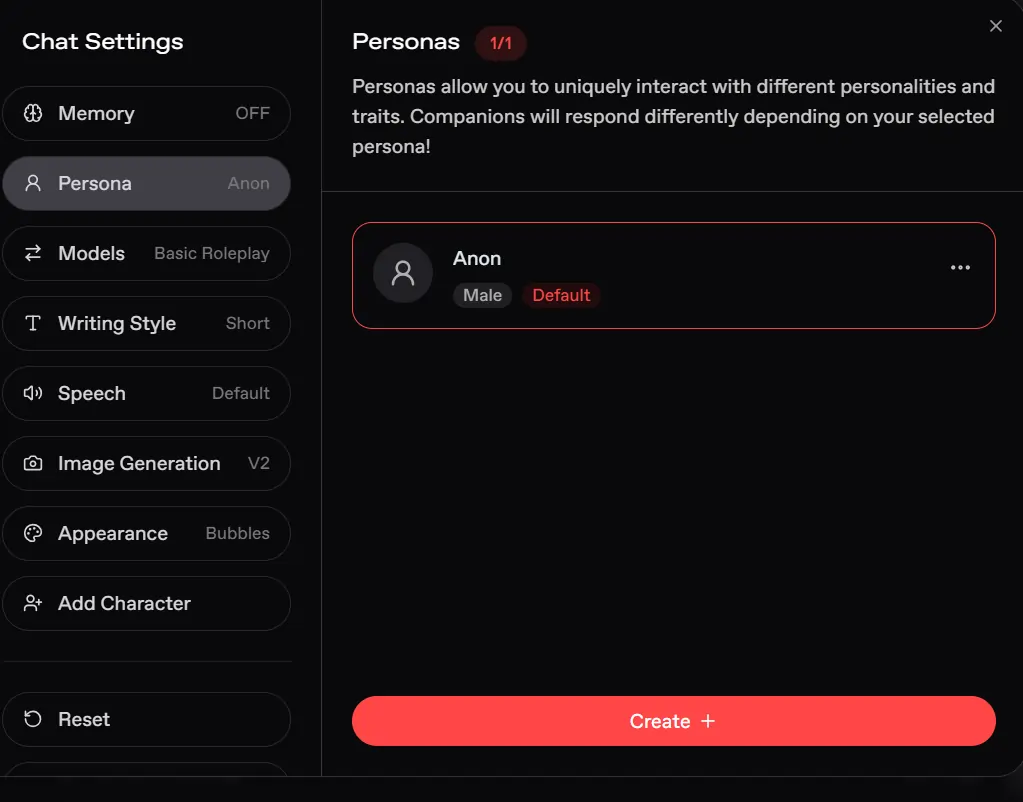 Nectar AI vs Dondi AI: Emotional Memory Compared for 2026 11 Nectar AI - AI Character Chat Settings