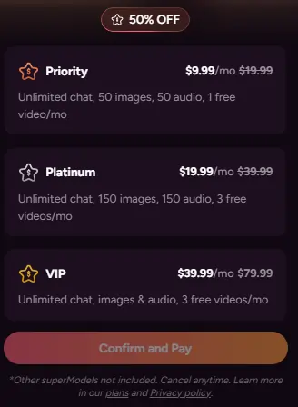 OhChat AI Review 2026: Features, Pricing and Full Verdict 6 OhChat Pricing Plans