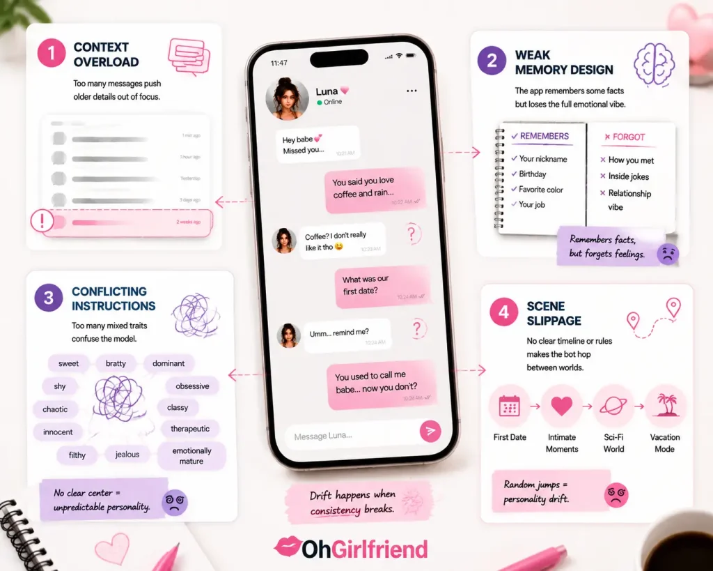 AI Girlfriend Personality Drift: 7 Fixes That Actually Work 6 Causes of AI girlfriend personality drift