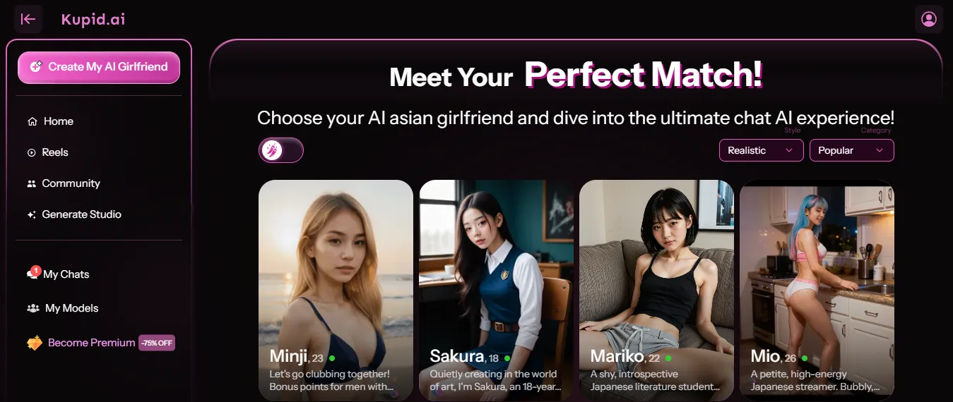 6 Best AI Asian Girlfriend Apps in 2026 (Tested & Ranked) 6 Kupid AI Asian Girlfriends