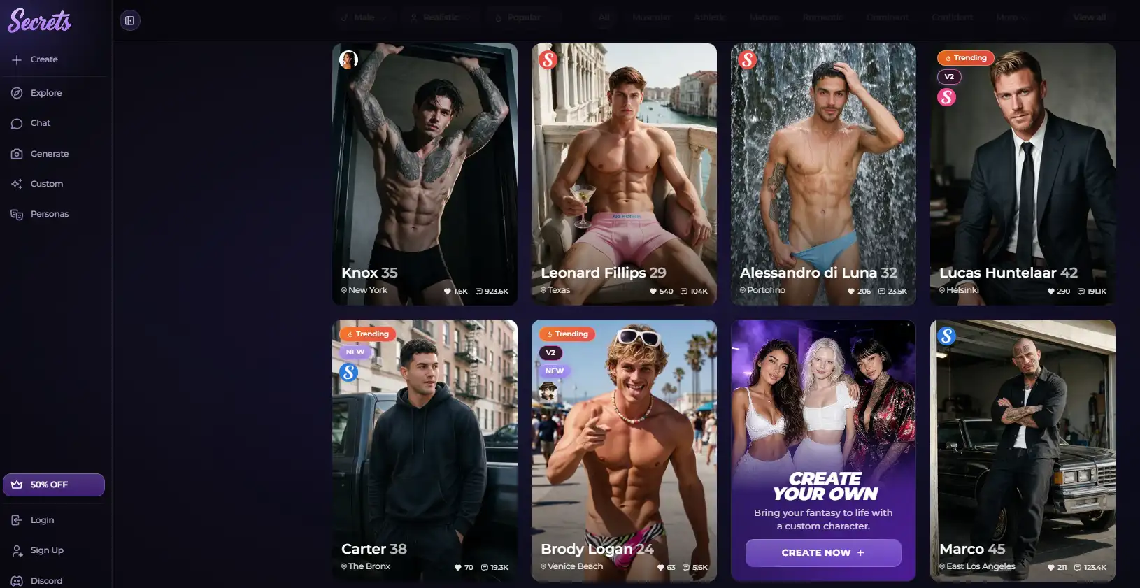 7 Best AI Boyfriend Apps (NSFW Picks!) 6 Secrets AI - AI Male Companions