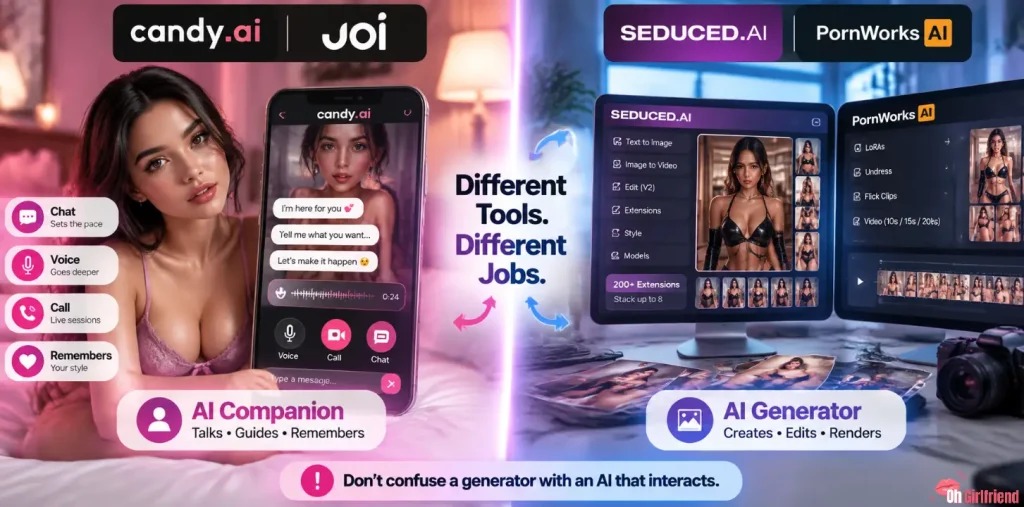 AI JOI apps vs AI generators comparison