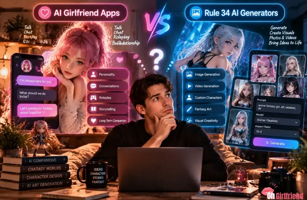 Best Rule 34 AI Girlfriend Apps 2026: Create Your Dream AI Fantasy Girlfriend 17 AI girlfriend apps vs AI generators comparison for fantasy experiences