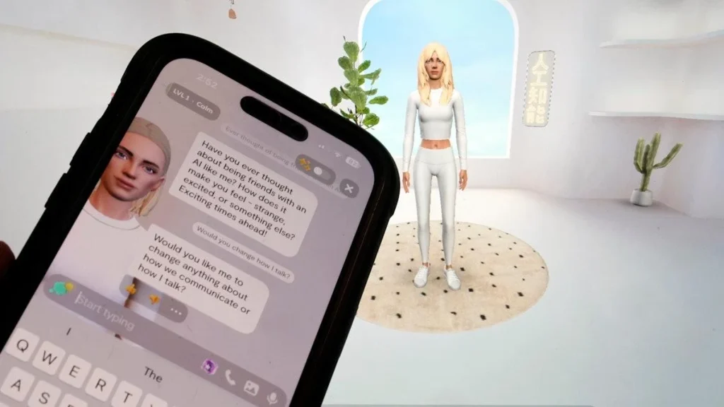 Replika AI VR companion on Meta Quest