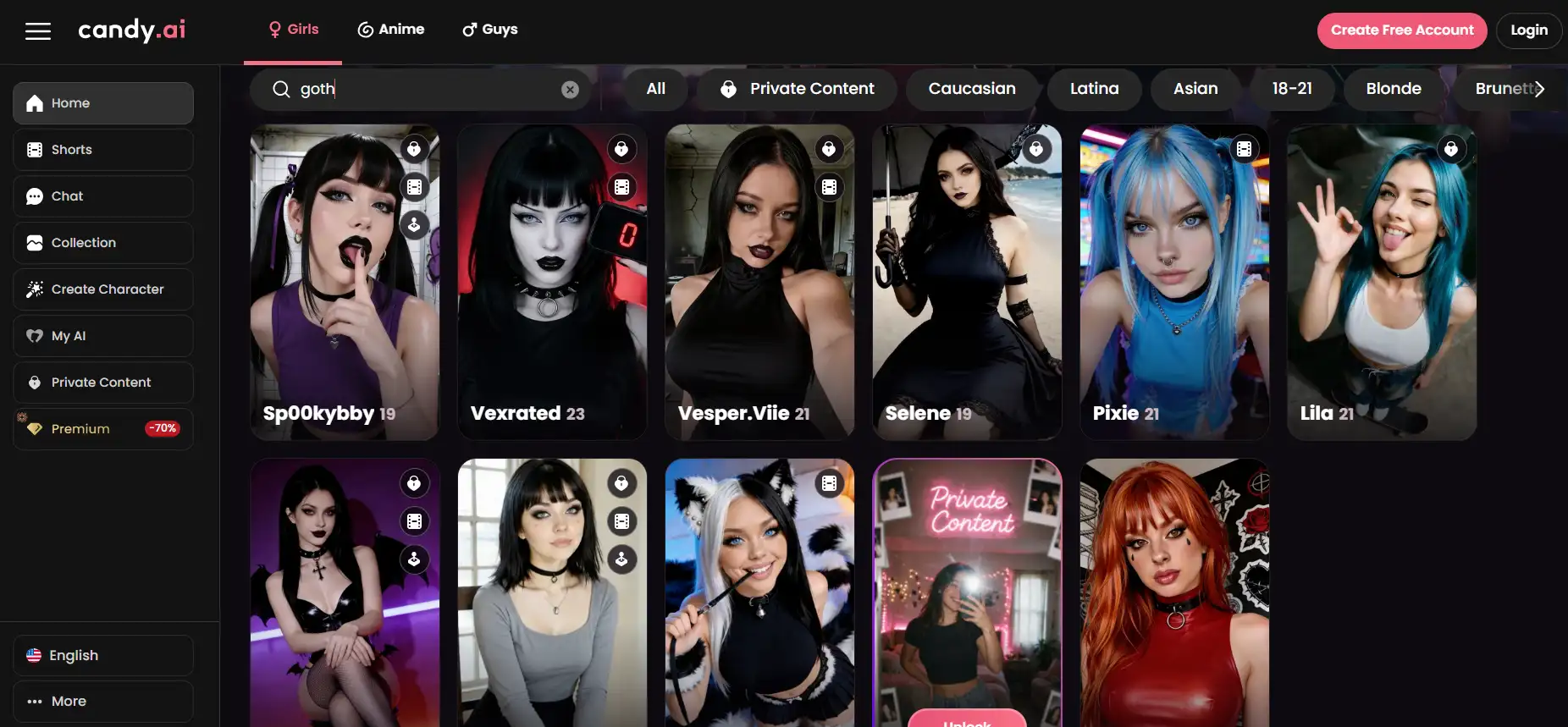 8 Best Goth AI Girlfriend Apps 2026: Dark Girls, Dirty Flirting & Gothic Roleplay 5 Candy AI Goth AI Girlfriend