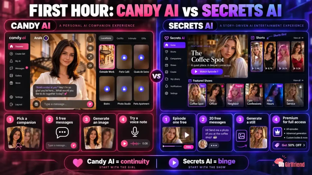 Candy AI vs Secrets AI First Hour Experience