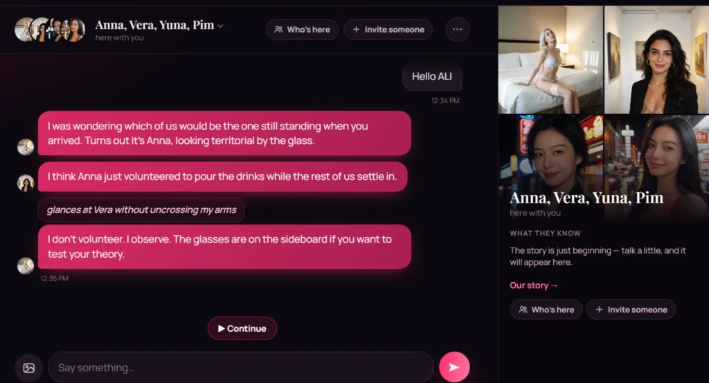 EroLove AI Four Character Chat