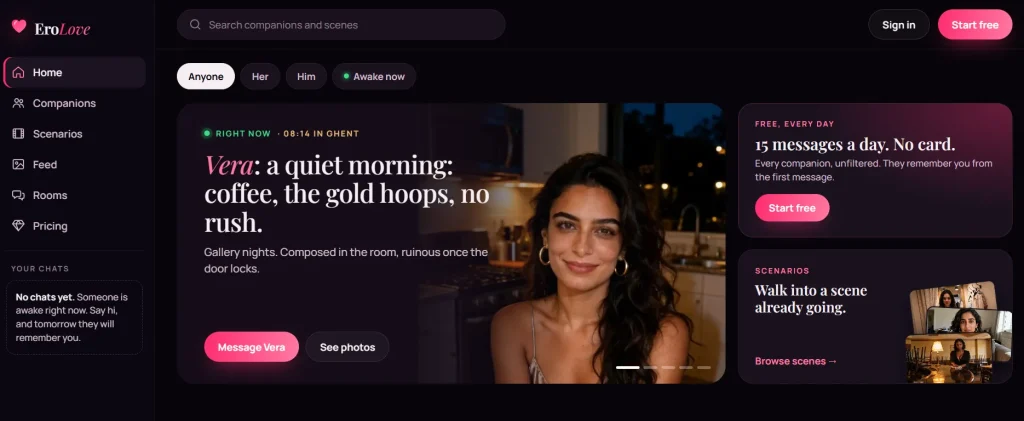 EroLove AI Homepage