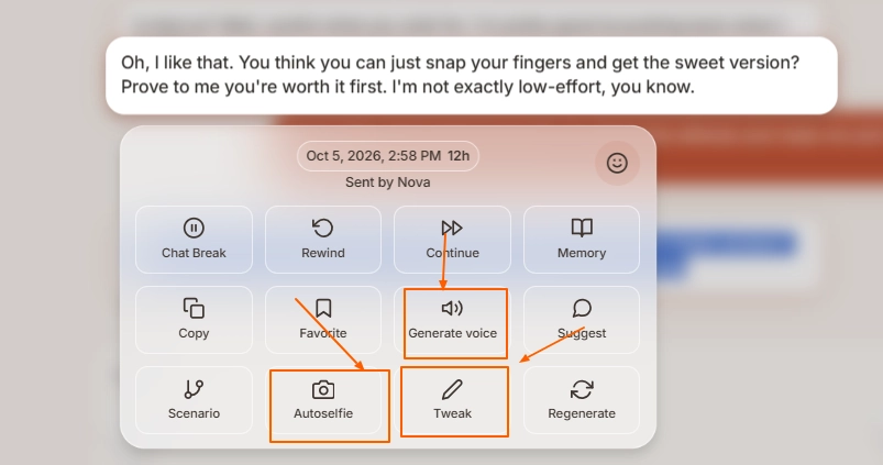 Kindroid AI Review 2026: Pricing, Memory, Voice and Verdict 7 Kindroid AI Autoselfie controls