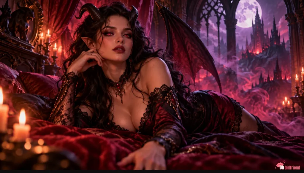 Succubus AI Girlfriend in Gothic Fantasy Setting